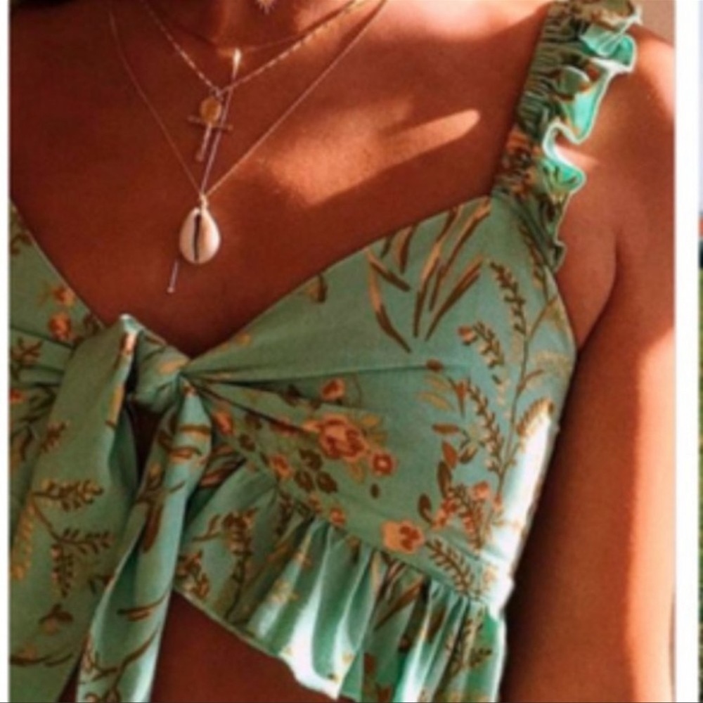 Spell and the Gypsy Maisie Crop Top  Turquoise XS - Picture 11 of 12